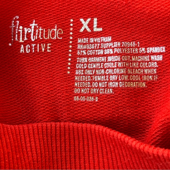 Flirtitude PARIS LOOSE FIT CREW NECK SWEATSHIRT Orange Women’s XL EUC - Picture 4 of 4